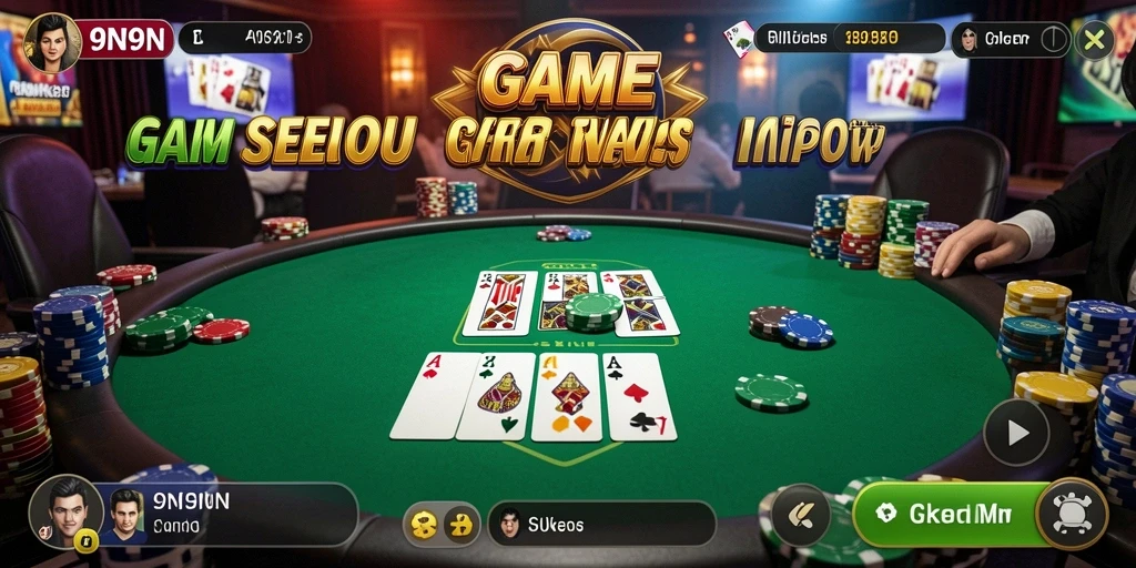 Screenshot gameplay Poker menarik di 9N9N yang menunjukkan aksi seru.