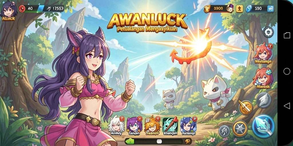 Gameplay menarik dan karakter Anime menggemaskan.