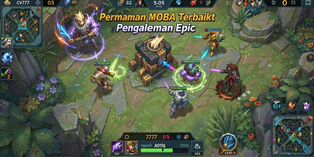 Tampilan gameplay <strong>CV777</strong> yang seru dan menegangkan di arena MOBA.