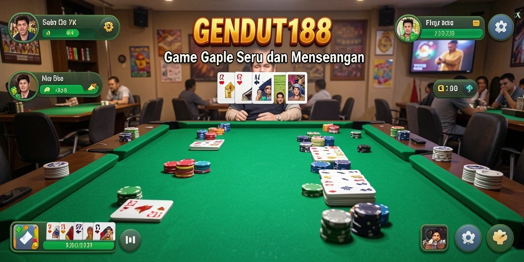 Screenshot gameplay GENDUT188 menampilkan momen seru saat bermain Gaple.