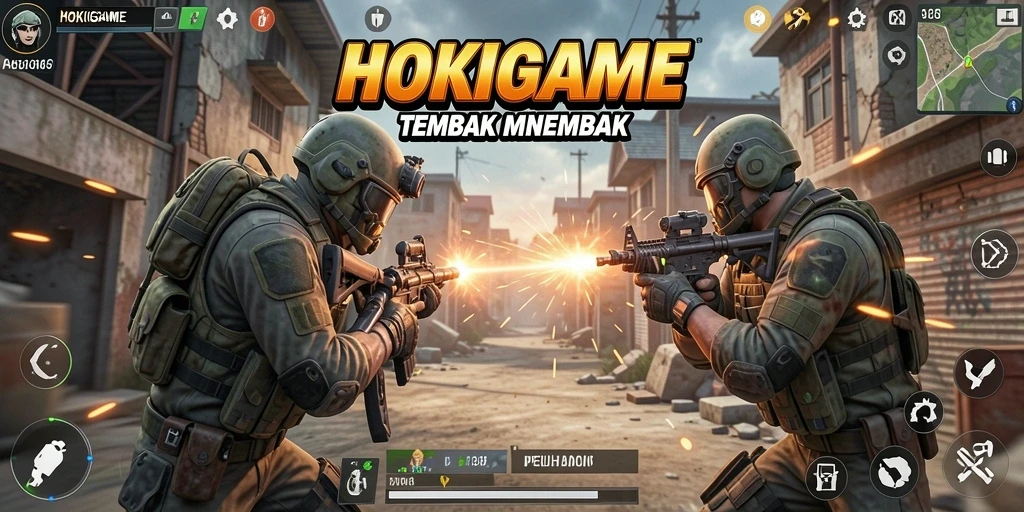 Tampilan gameplay menegangkan dalam HOKIGAME yang penuh aksi.