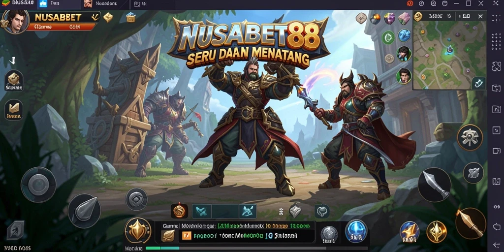 Screenshot gameplay NUSABET88 menampilkan pertarungan epik dan petualangan seru.