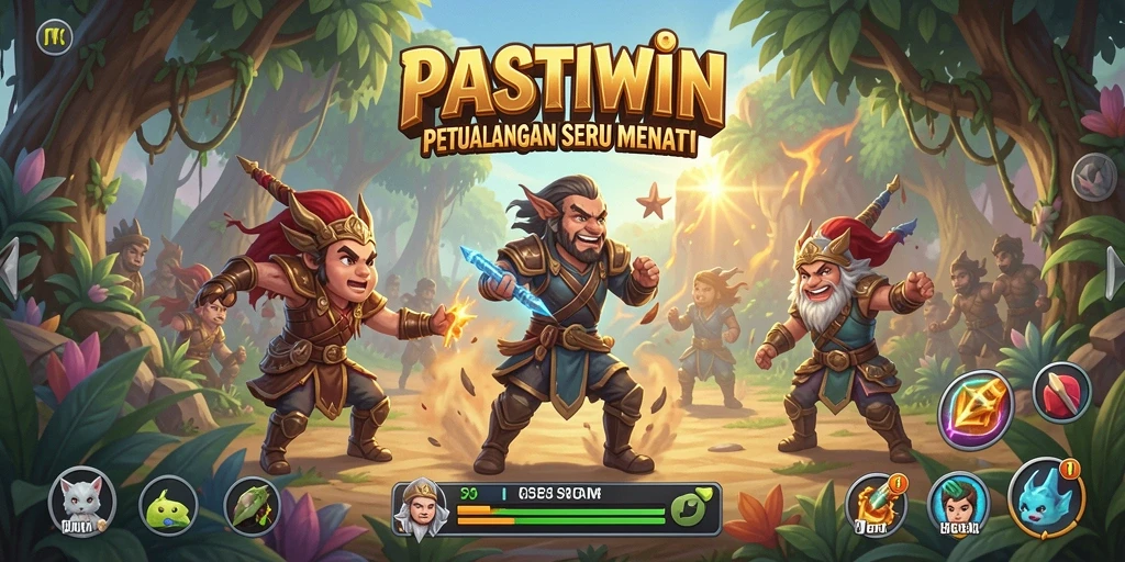 Tampilan gameplay seru PASTIWIN dengan petualangan mendebarkan.