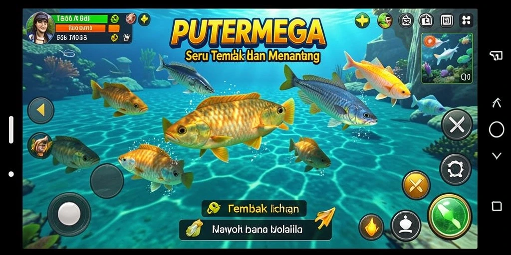 Gameplay PUTERMEGA yang seru dan penuh tantangan di lautan.