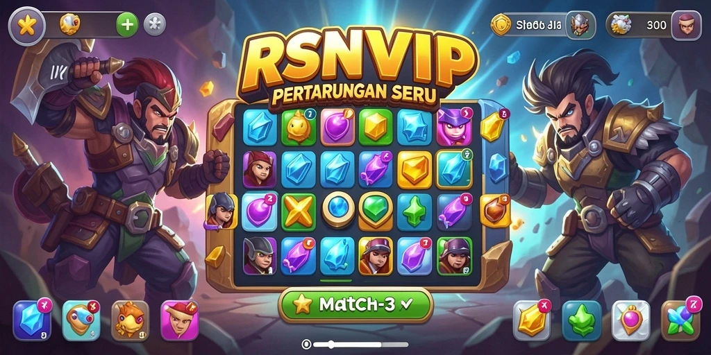 Tangkapan layar gameplay RSNVIP menampilkan keseruan mencocokkan objek.