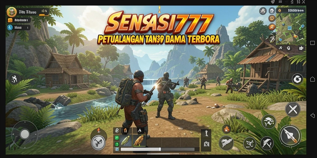 Screenshot gameplay SENSASI777 menampilkan petualangan seru di dunia terbuka.