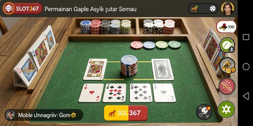 Tangkapan layar SLOT367 menampilkan gameplay seru Gaple yang mengasyikkan.