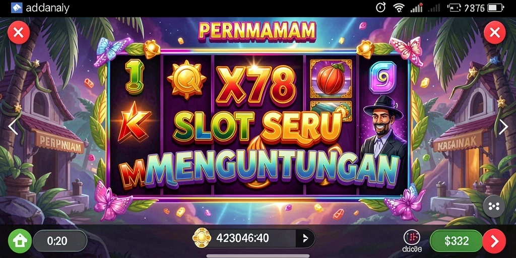 Tampilan gameplay seru pada mesin Slot X78.